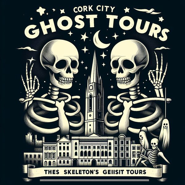 poster of Cork city ghost tour with skeletons